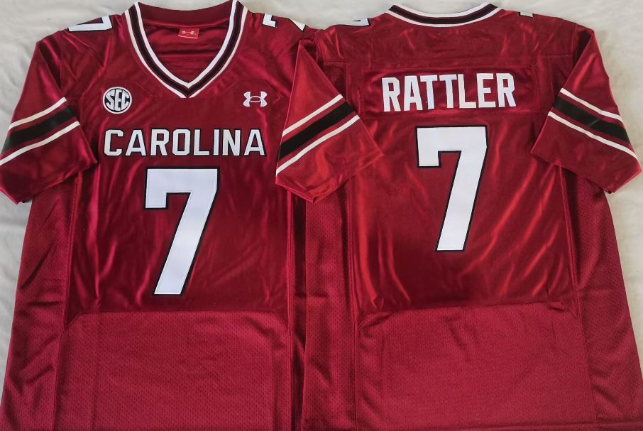 Men South Carolina Gamecocks #7 Rattler Red Elite 2025 NCAA Jersey->ncaa teams->NCAA Jersey